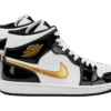 Air Jordan 1 Retro Mid SE Patent Black Gold
