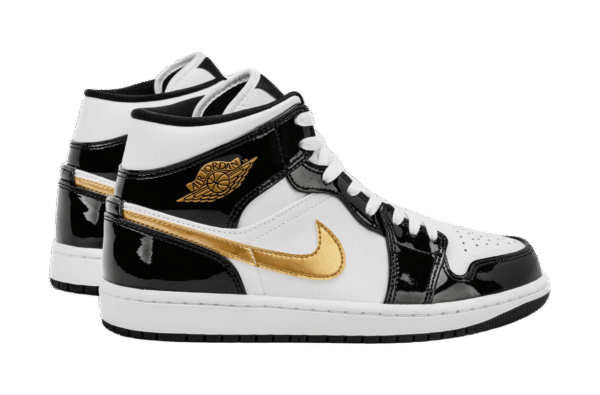 Air Jordan 1 Retro Mid SE Patent Black Gold
