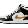 Air Jordan 1 Retro Mid SE Patent Black Gold
