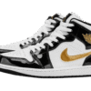 Air Jordan 1 Retro Mid SE Patent Black Gold
