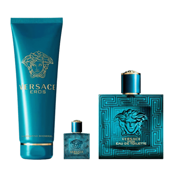 Estuche de Perfume Versace Eros EDT 3 Piezas