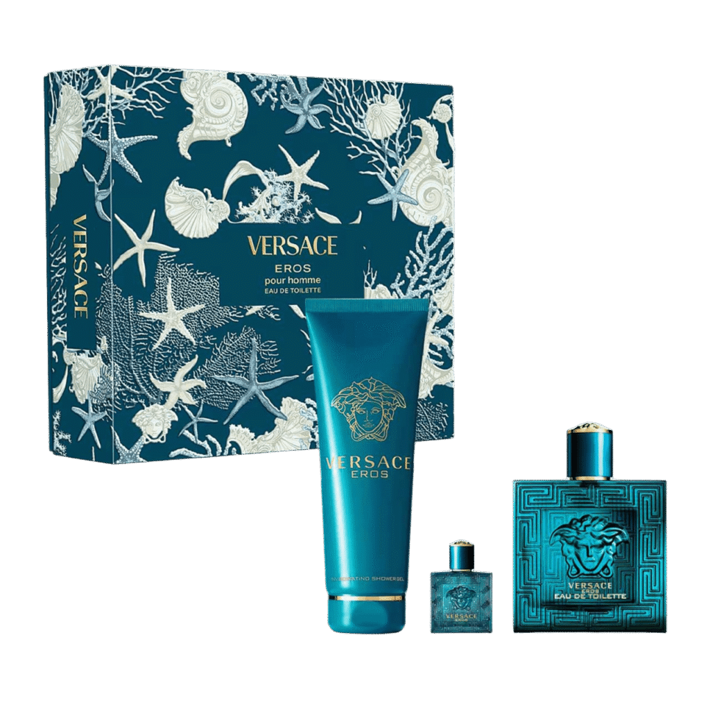Estuche de Perfume Versace Eros EDT 3 Piezas